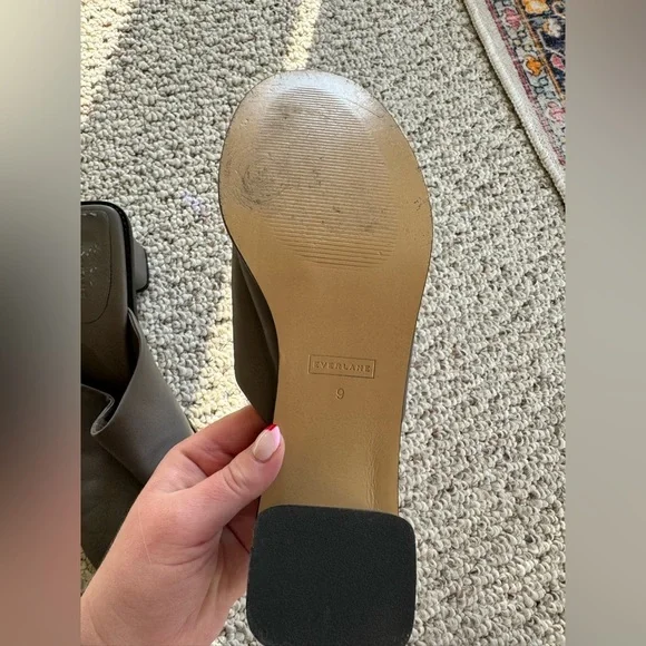 Everlane the artist Slip in Chunky Heel Mules sz 9 NWOB - Picture 5 of 8